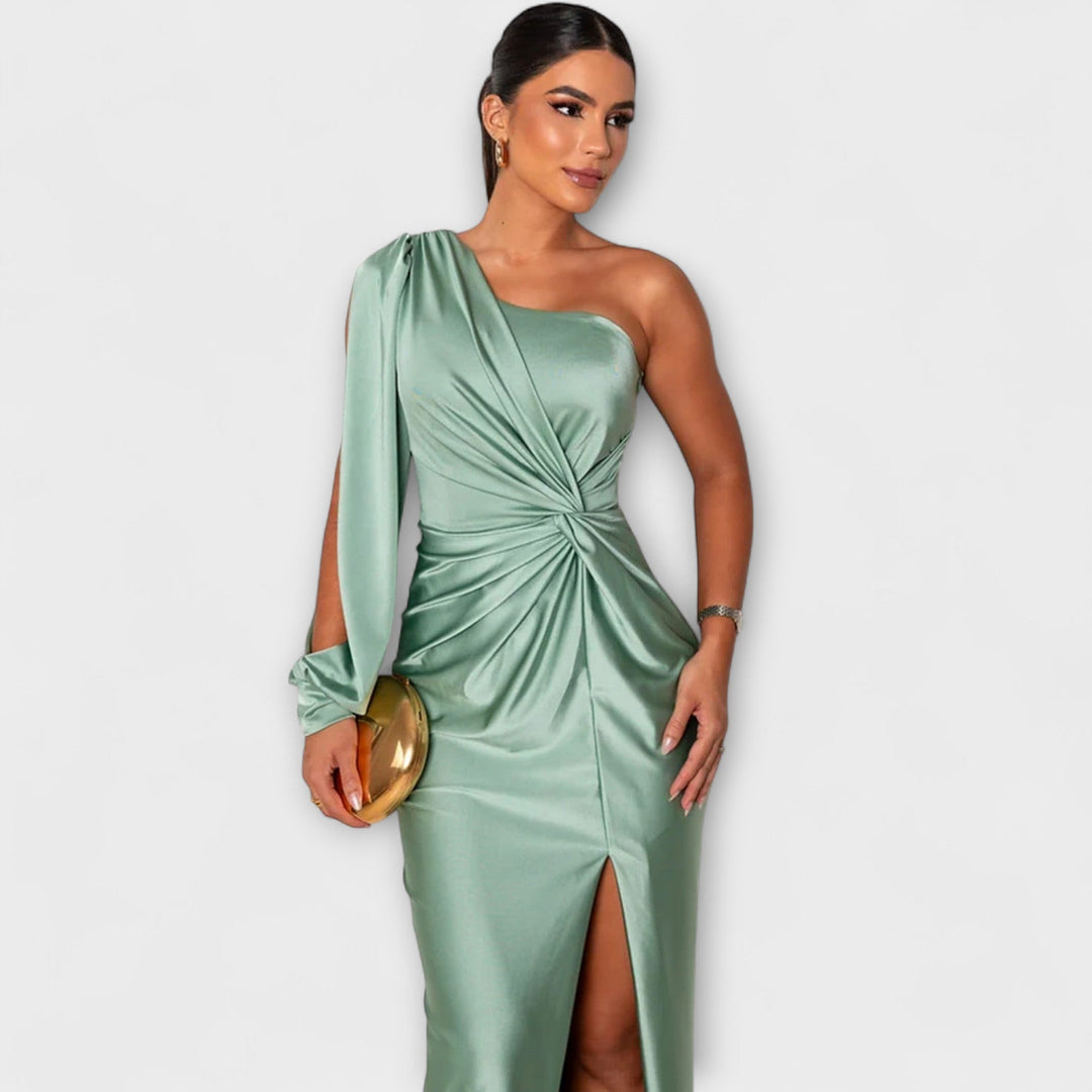 Julie | Strukturiertes Kleid mit raffiniertem Ausschnitt