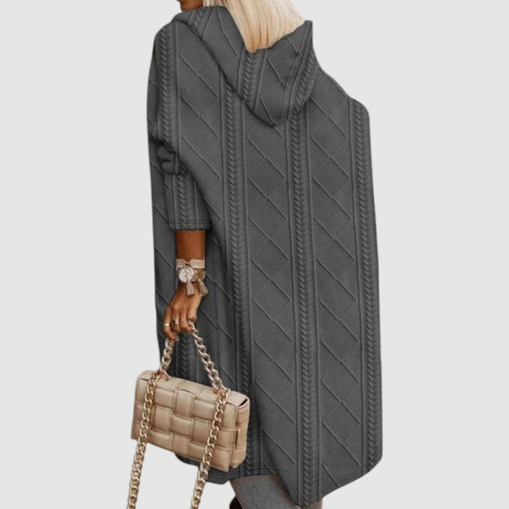 Lucie | Langer Cardigan mit Kapuze