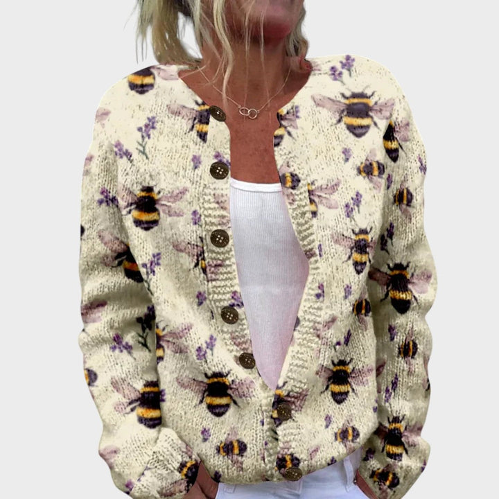 Alice | Herbstlicher Blumen-Cardigan