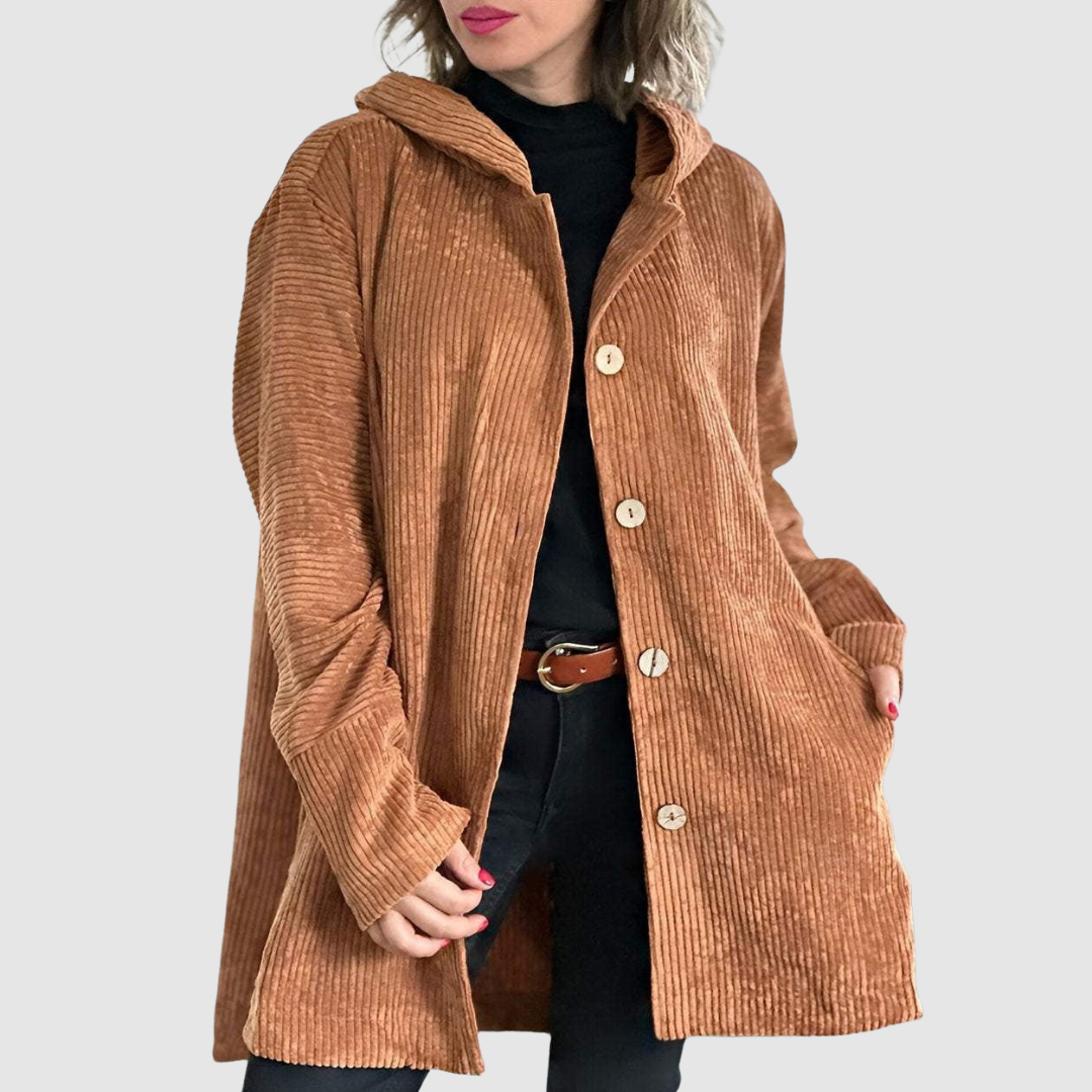 Stella - Bequeme Samtjacke mit Kapuze