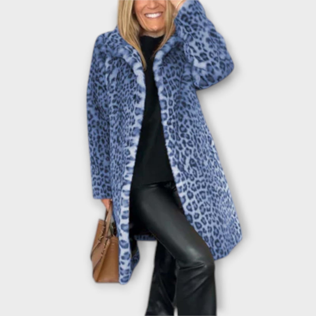 Amara - Mantel mit Leopardenmuster