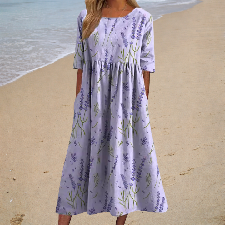 Langes, fliessend-elegantes und bequemes Kleid