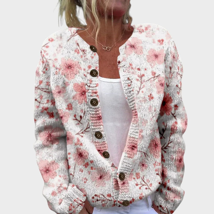 Sofia | Herbstlicher Blumen-Cardigan
