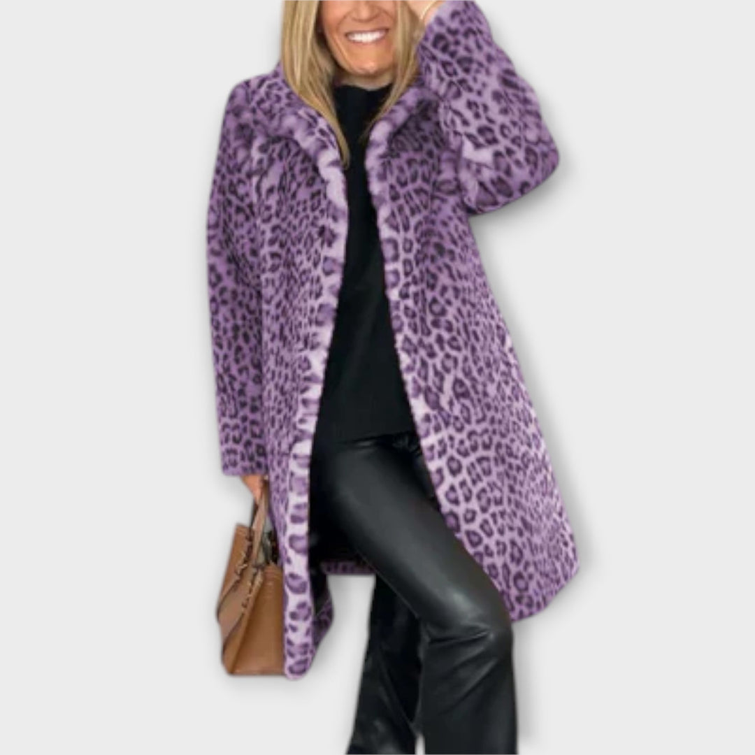 Amara - Mantel mit Leopardenmuster