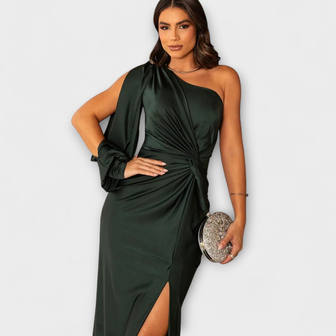 Julie | Strukturiertes Kleid mit raffiniertem Ausschnitt