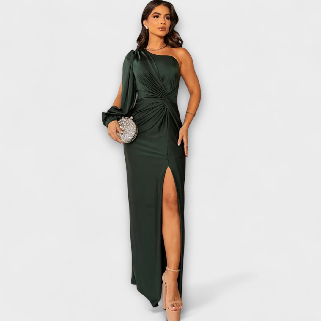 Julie | Strukturiertes Kleid mit raffiniertem Ausschnitt