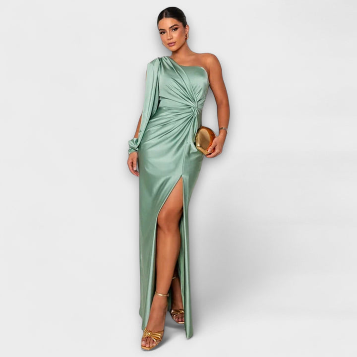 Julie | Strukturiertes Kleid mit raffiniertem Ausschnitt