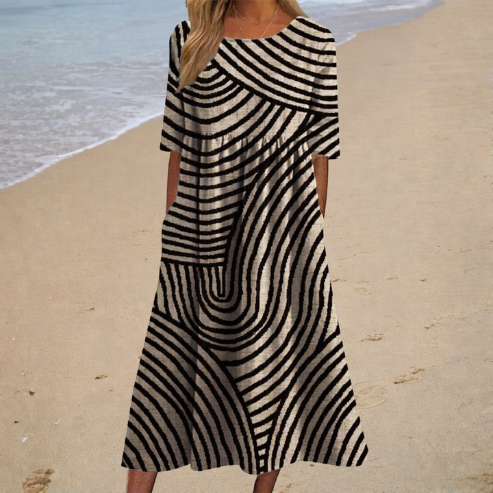 Langes, fliessend-elegantes und bequemes Kleid