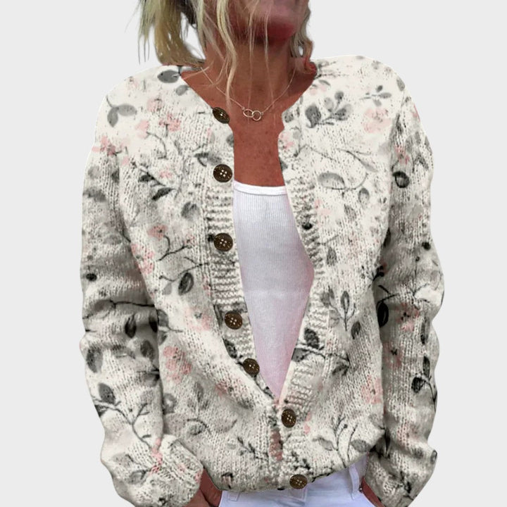 Margarida | Herbstlicher Blumen-Cardigan