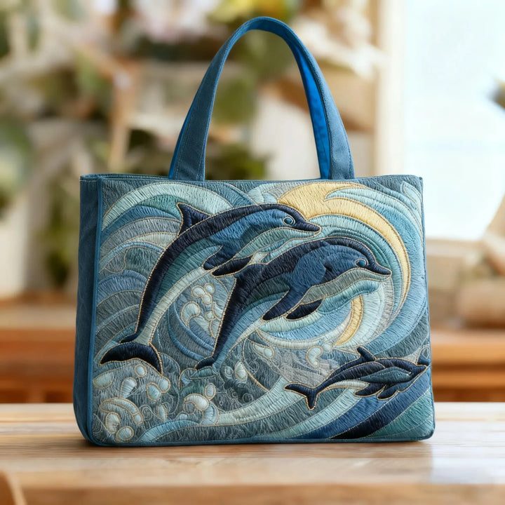 Ozean-Delfin | Gesteppte Shopper-Tasche