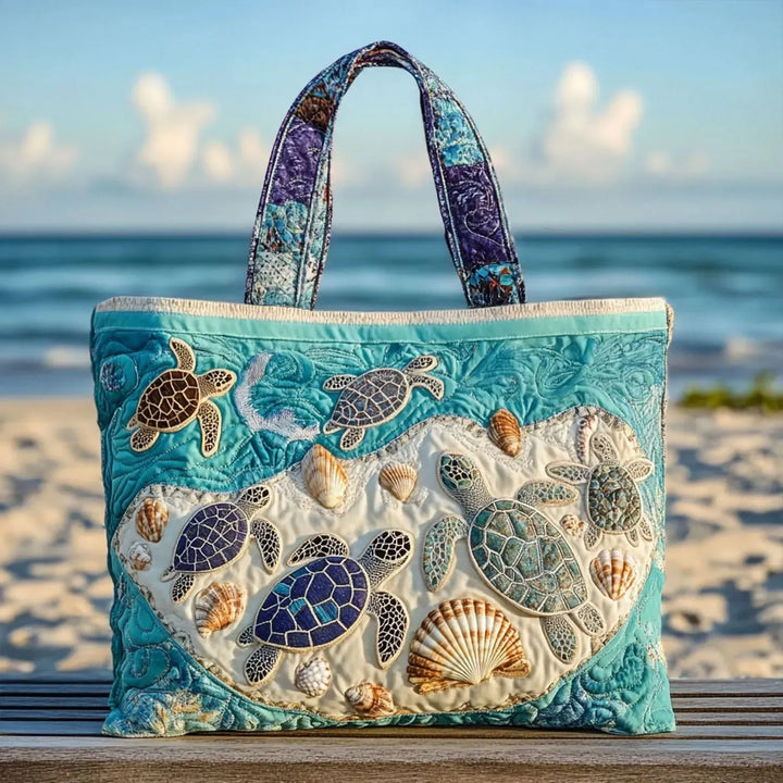 Verliebte Schildkröten | Gesteppte Shopper-Tasche
