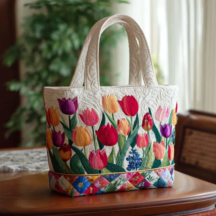 Tulpe | Gesteppte Shopper-Tasche