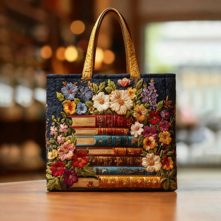 Blumendruck | Gesteppte Shopper-Tasche