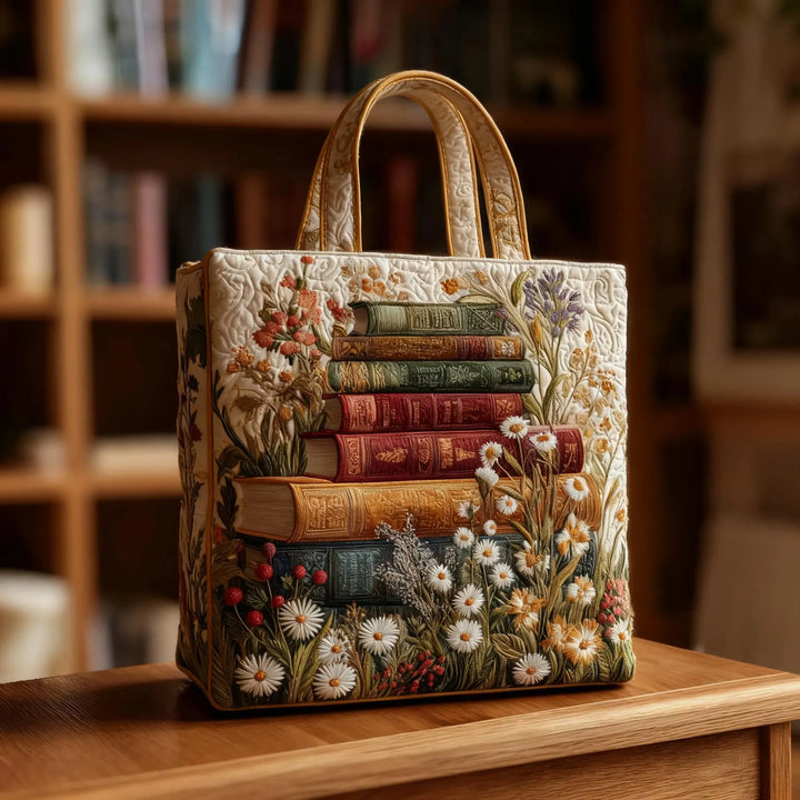 Blumenmuster | Gesteppte Shopper-Tasche