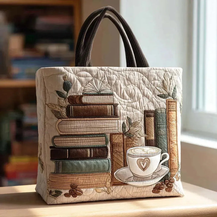 Bücherwelt | Gesteppte Shopper-Tasche