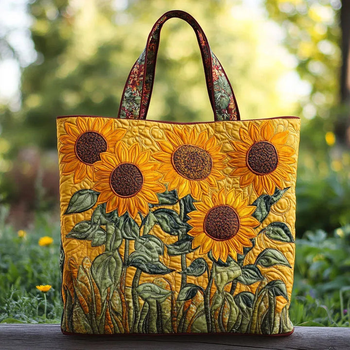 Sonnenblume | Gesteppte Shopper-Tasche