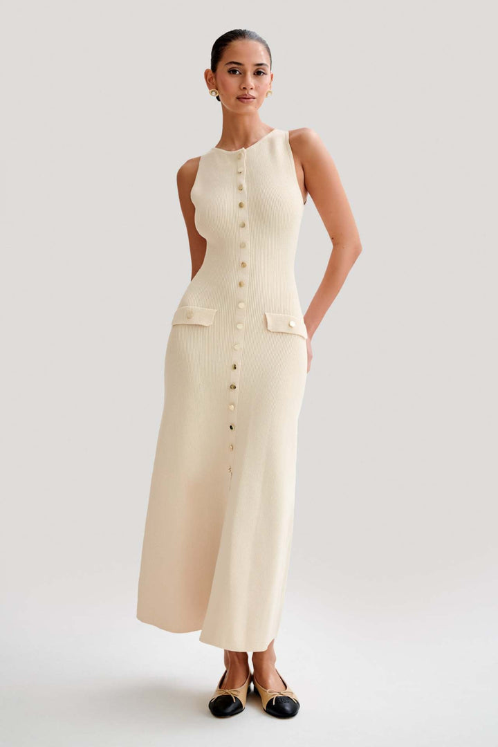 Gabriela | Elegantes ärmelloses Strickkleid