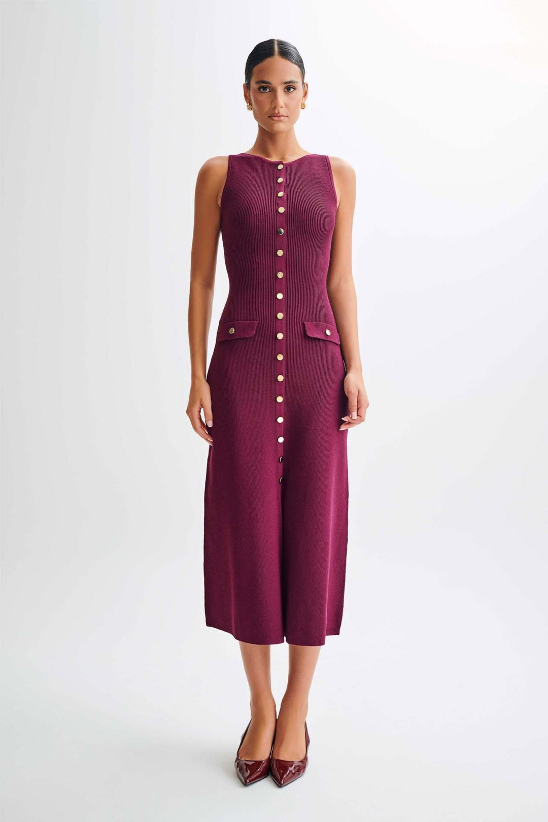 Gabriela | Elegantes ärmelloses Strickkleid