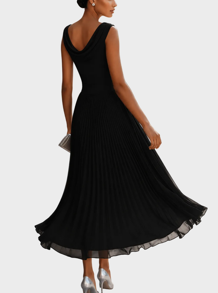 Natalia | Midikleid mit drapiertem Ausschnitt