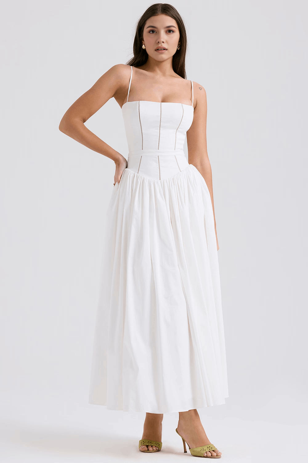 Alexandra | Maxikleid mit Blumenmuster und schmalen Trägern