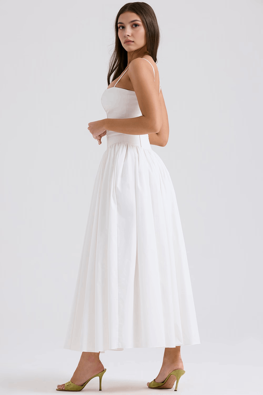 Alexandra | Maxikleid mit Blumenmuster und schmalen Trägern