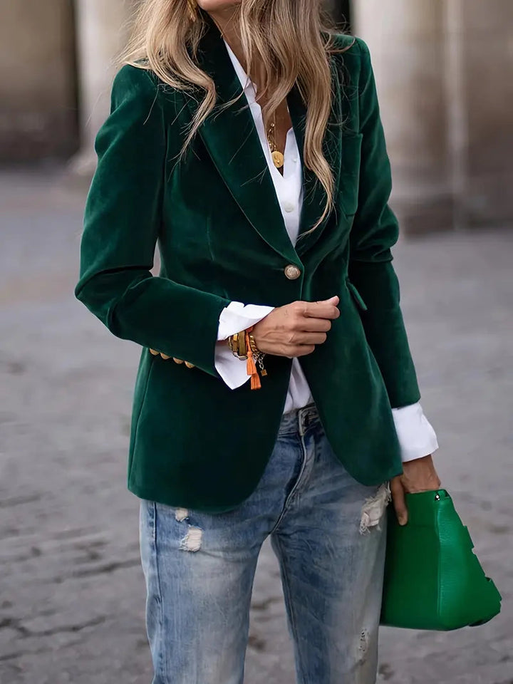 Damenblazer mit Knöpfen und Taschen