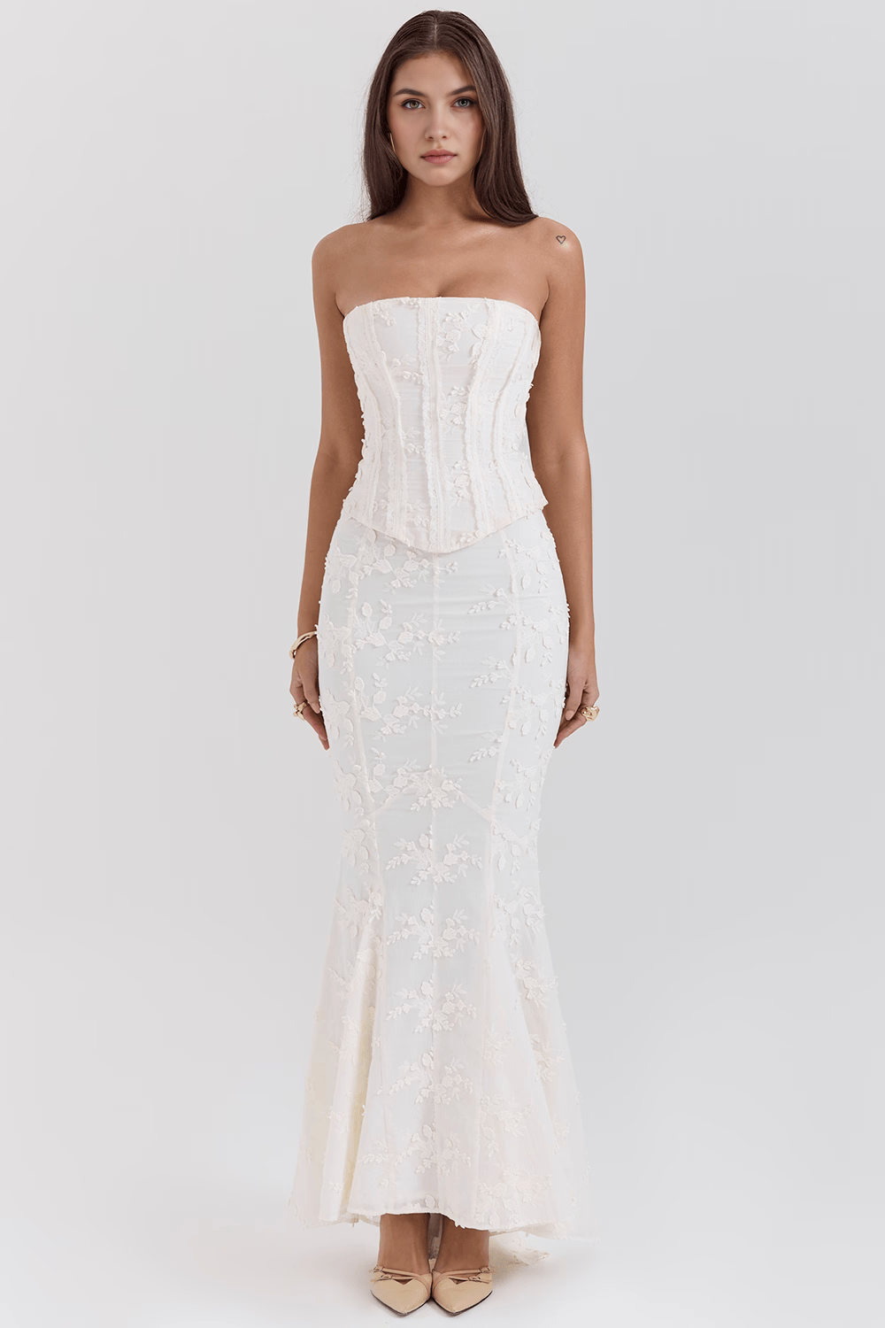Viktoria | Elegantes Kleid mit besticktem Korsett