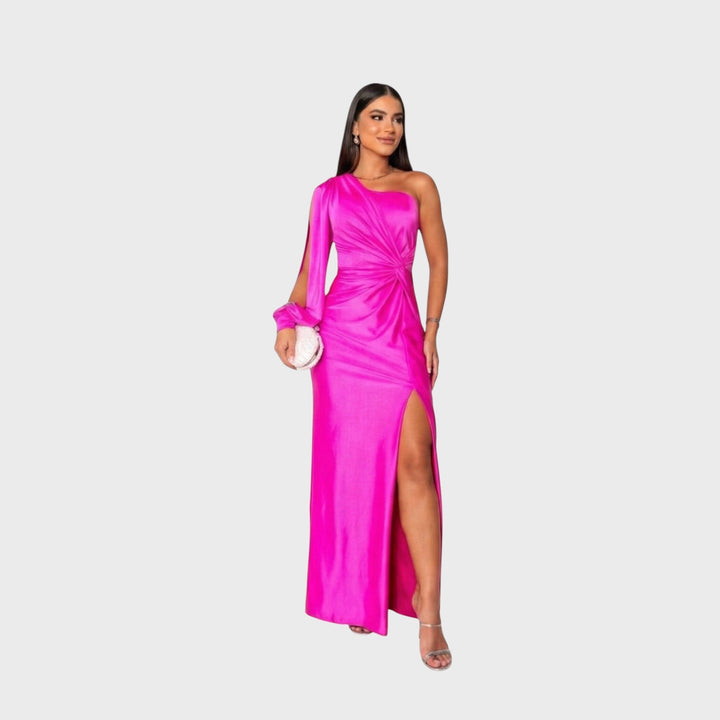 Katarzyna | One-Shoulder-Abendkleid mit Seitenschlitz