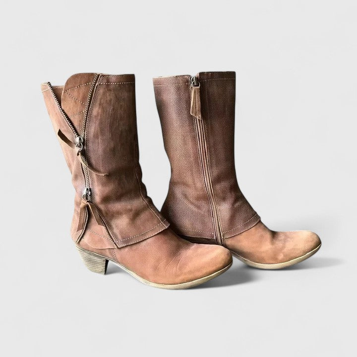 Celine | Orthopädische Wadenstiefel mit Seitenreissverschluss für ganztägigen Komfort