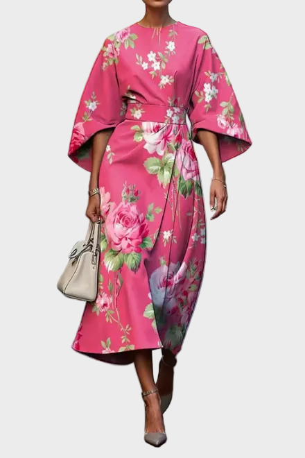 Moxlan | Luftiges Kleid mit zartem Blumendruck