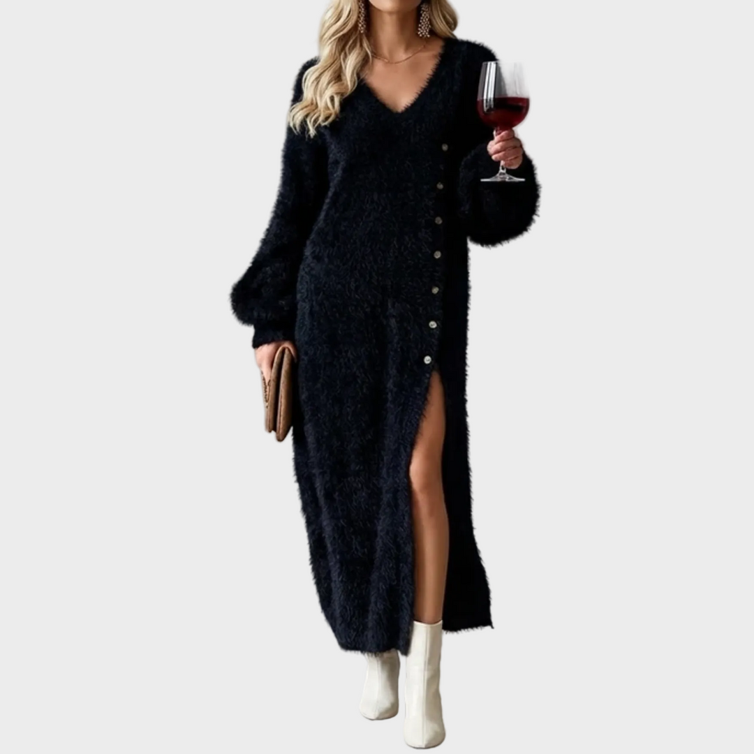 Brielle | Weiches Strickkleid mit V-Ausschnitt