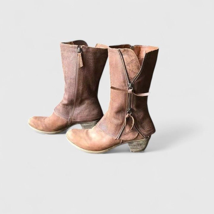 Celine | Orthopädische Wadenstiefel mit Seitenreissverschluss für ganztägigen Komfort