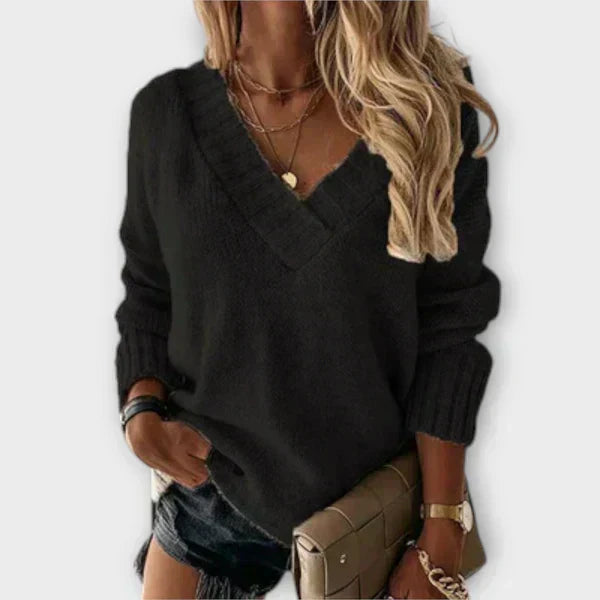 Carolina | Bequemer Pullover mit Herzausschnitt