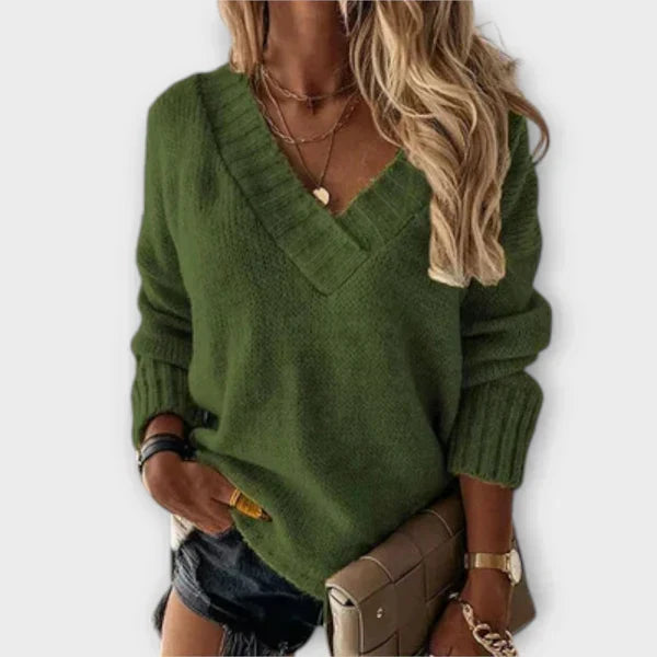 Carolina | Bequemer Pullover mit Herzausschnitt