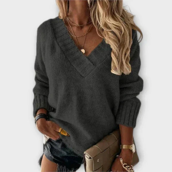 Carolina | Bequemer Pullover mit Herzausschnitt