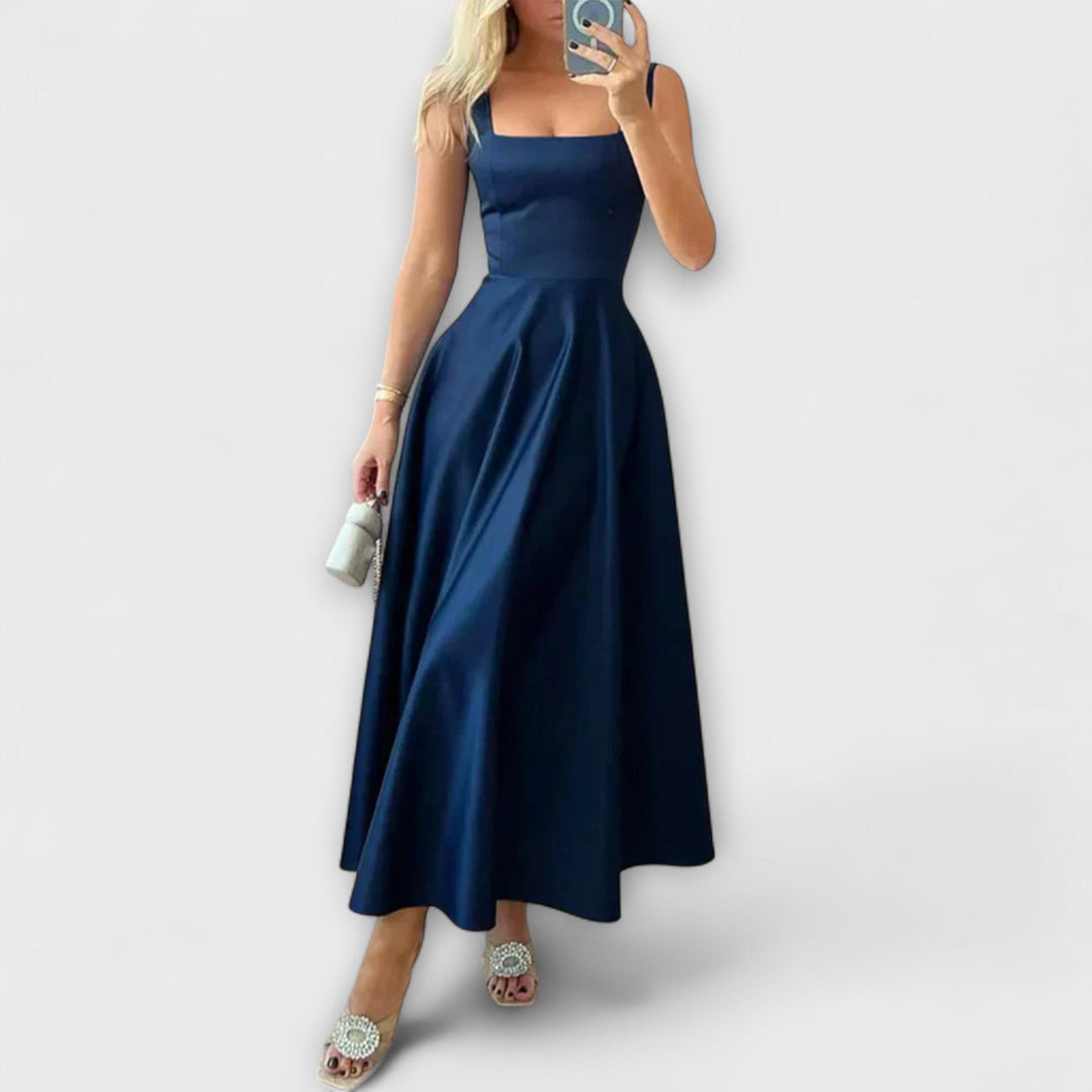 Lumea | Midikleid in A-Linie mit Karree-Ausschnitt