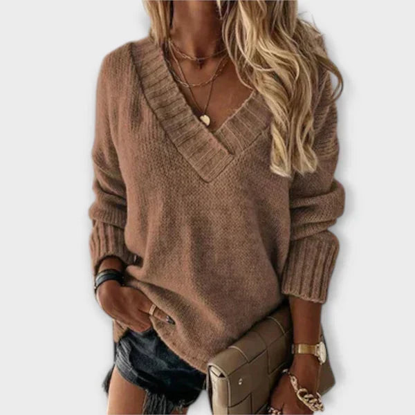 Carolina | Bequemer Pullover mit Herzausschnitt