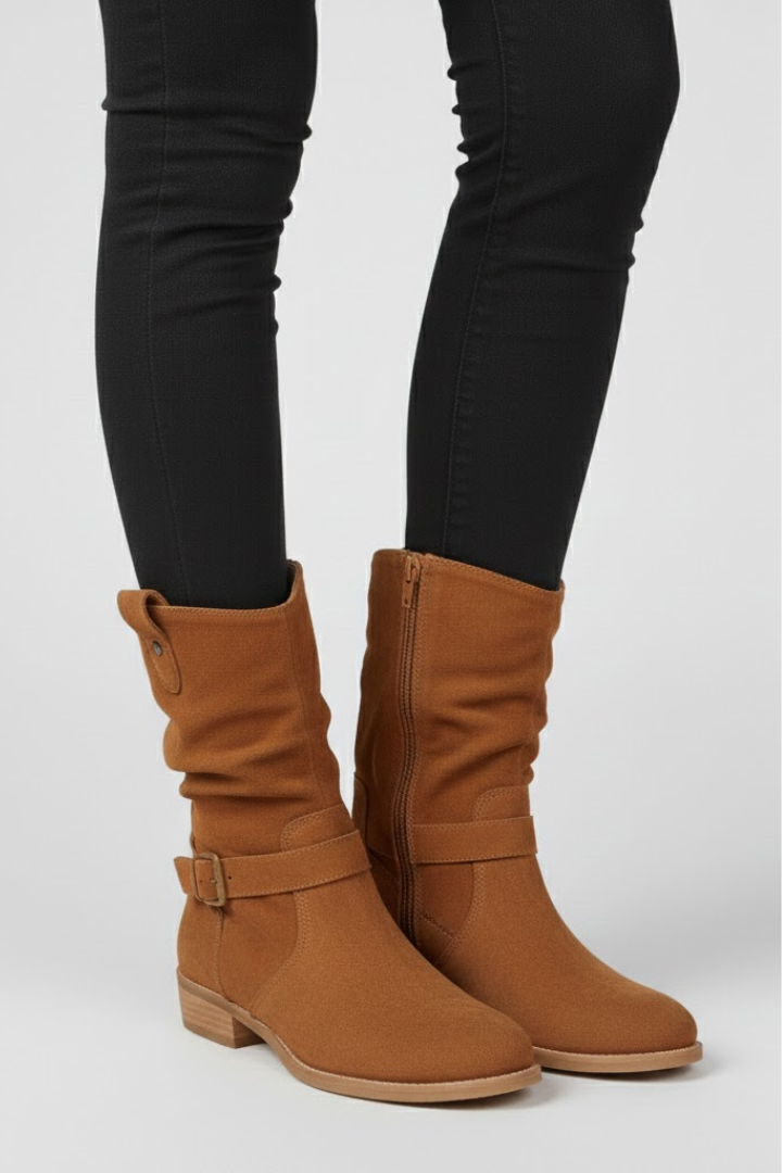 Olga | Reissverschluss-Boots mit griffiger Sohle