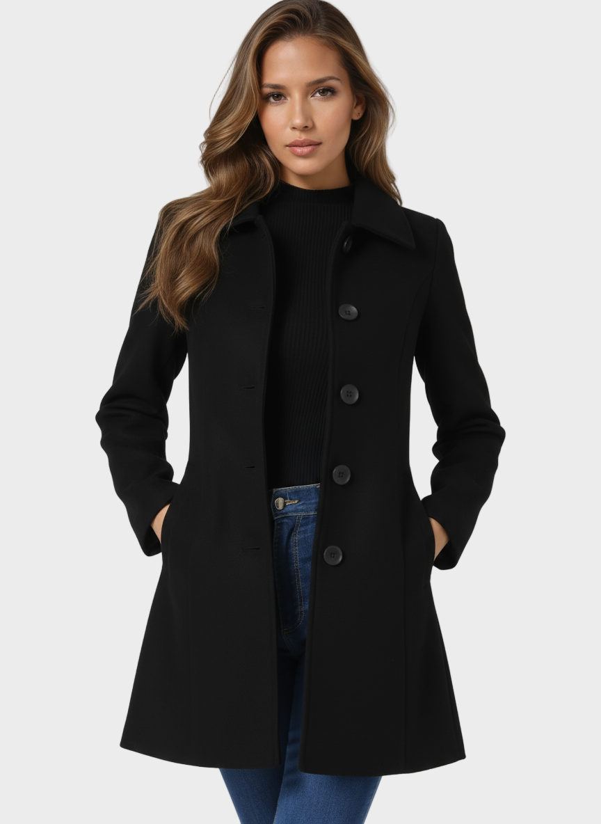 Josephine - Damen-Wintertrenchcoat mit einem Knopf