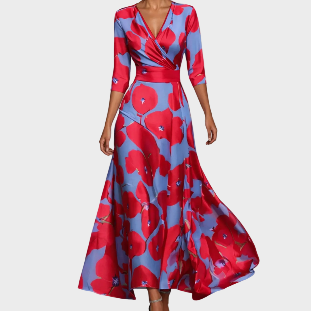 Emily | Luftiges Maxikleid mit geformtem Ausschnitt