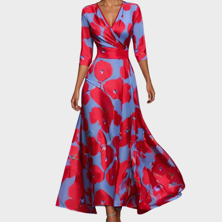 Emily | Luftiges Maxikleid mit geformtem Ausschnitt