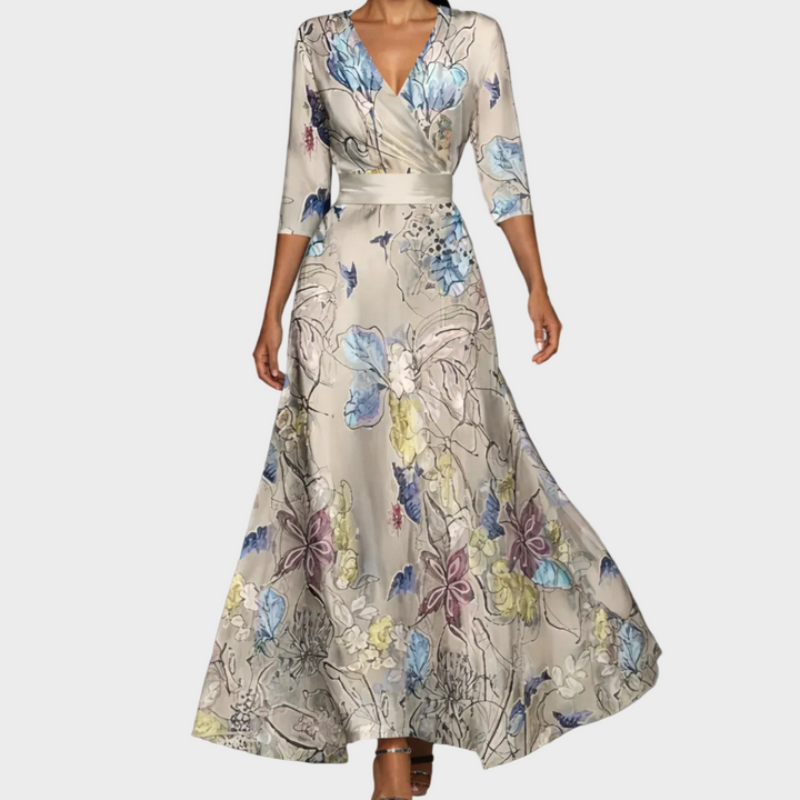 Emily | Luftiges Maxikleid mit geformtem Ausschnitt
