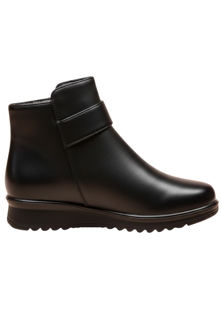 Diana | Ankle Boots mit Seitenreissverschluss und Kunstfellfutter