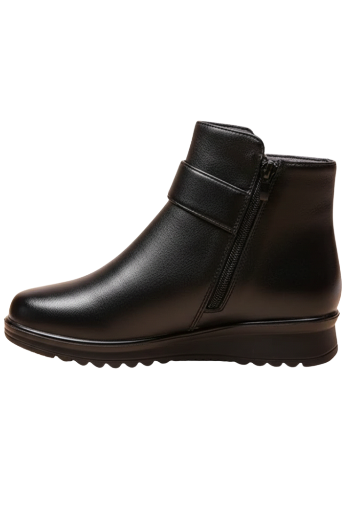 Diana | Ankle Boots mit Seitenreissverschluss und Kunstfellfutter