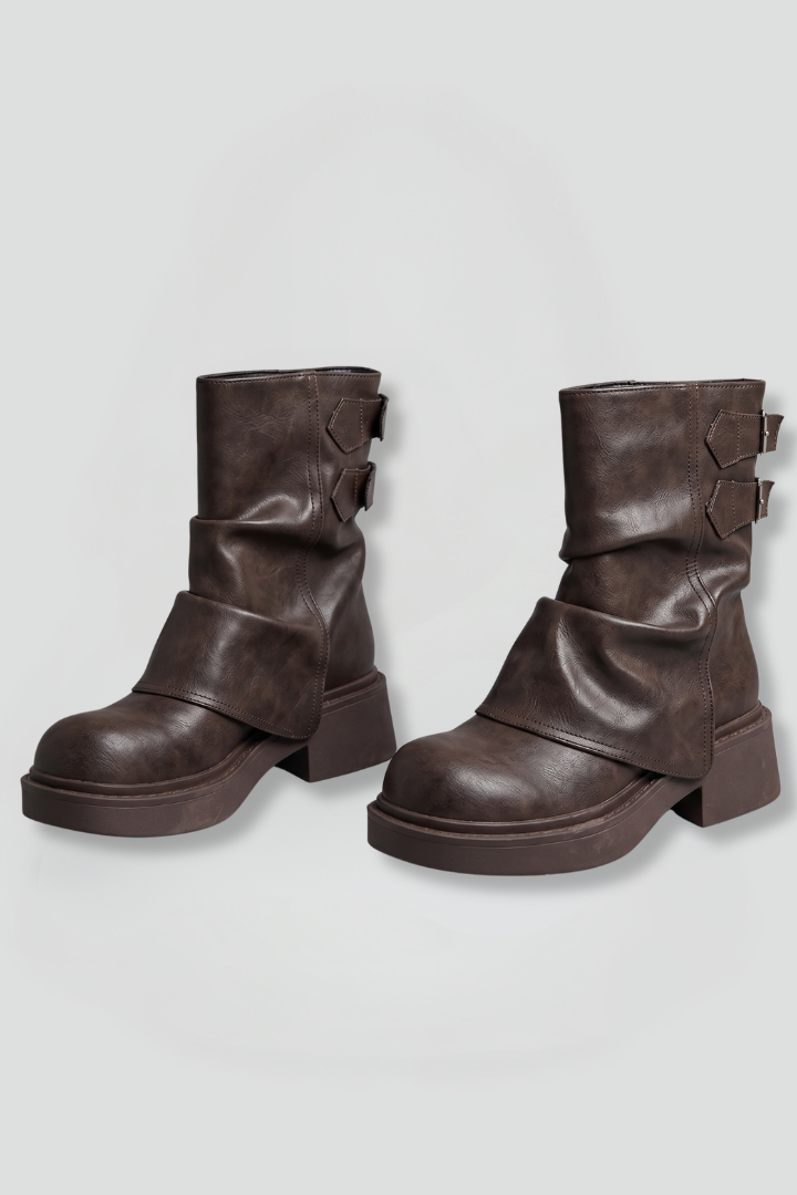 Ximena | Stiefel mit seitlichen Schnallenakzenten für den Herbst