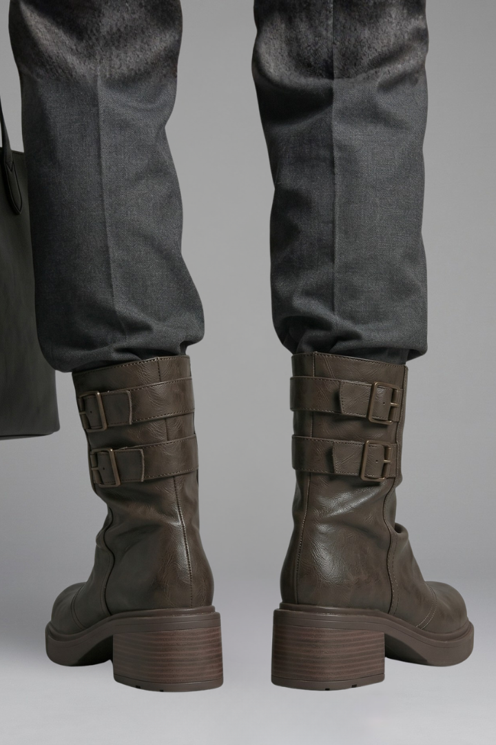 Ximena | Stiefel mit seitlichen Schnallenakzenten für den Herbst
