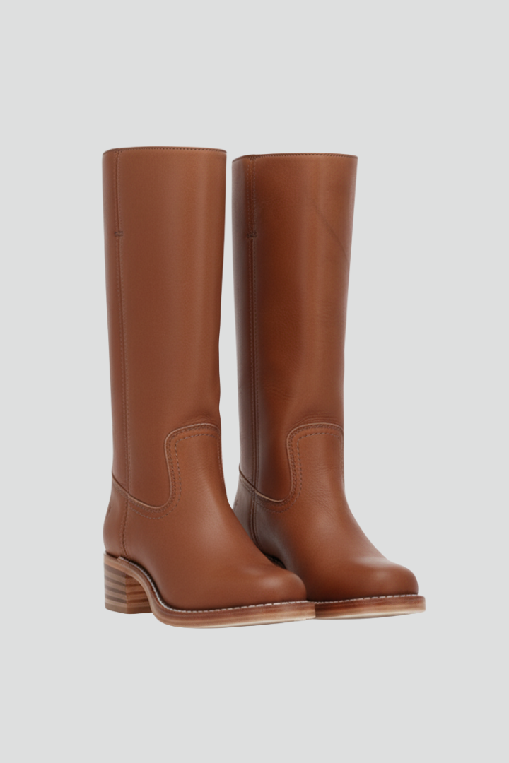 Tatiana | Overknee-Stiefel mit runder Zehenform und Blockabsatz
