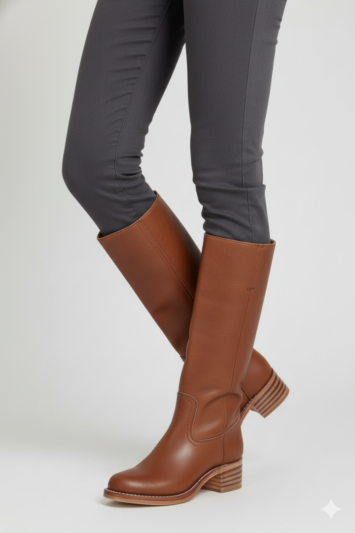 Tatiana | Overknee-Stiefel mit runder Zehenform und Blockabsatz