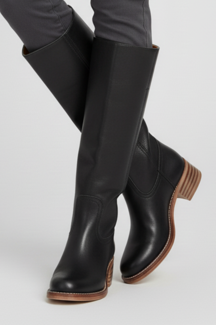 Tatiana | Overknee-Stiefel mit runder Zehenform und Blockabsatz