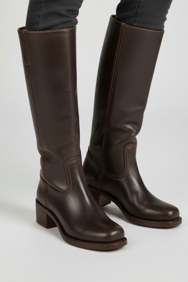 Tatiana | Overknee-Stiefel mit runder Zehenform und Blockabsatz